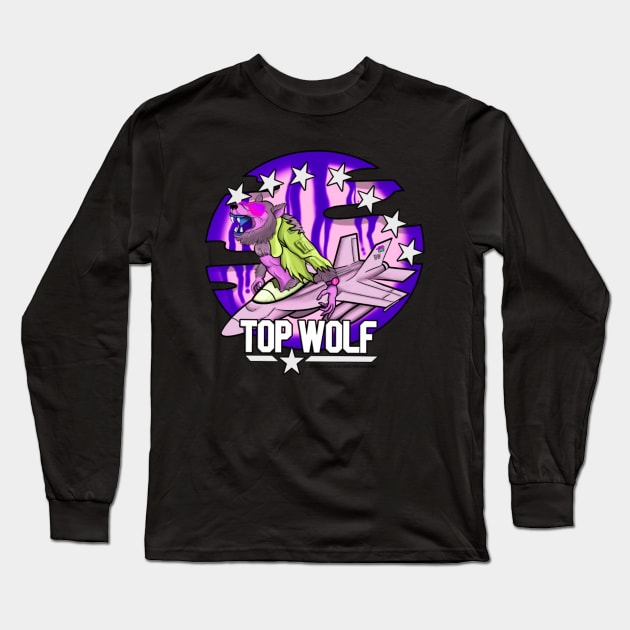 Top Wolf - Toxic Waste Purple Long Sleeve T-Shirt by Binge-Watchers Podcast